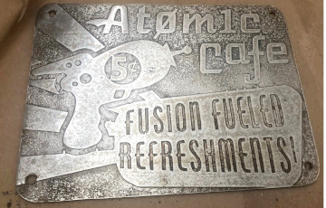 Atomic CafeMetal Sign