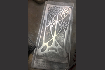 Davenport Art Deco Leaded Glass etching