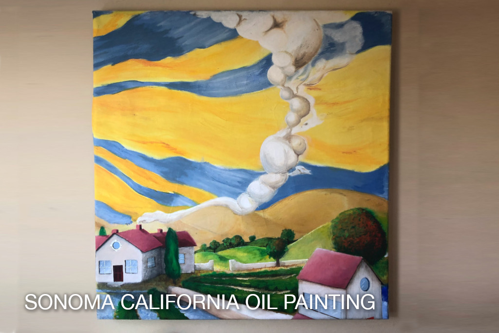 sonoma california oil painting wall decor gift